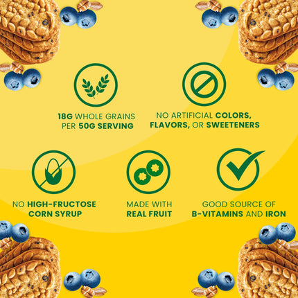 Belvita Breakfast Bars Biscuits, Blueberry, 5 Packs (4 Biscuits per Pack)