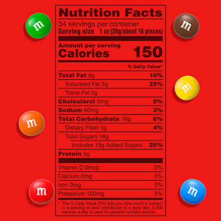 M&M'S Summer Peanut Butter Candy, Party Size - 38 Oz Resealable Bag