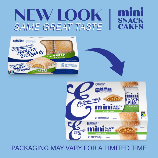 Entenmann'S Apple Snack Pies, 6 Packs, Mini Pies, 12 Oz Box