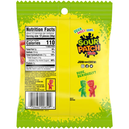SOUR PATCH KIDS Soft & Chewy Candy, 3.6 Oz