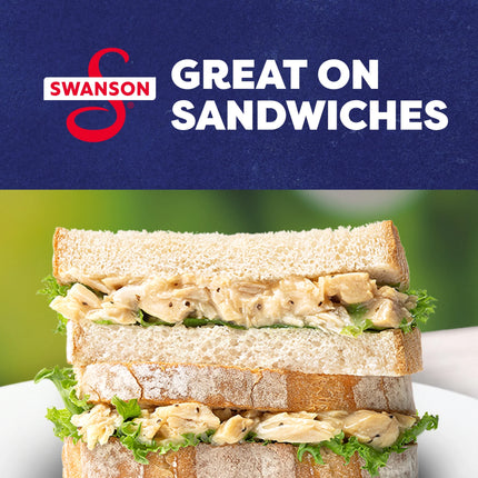 Swanson Lemon and Coarse Ground Pepper White Chunk Fully Cooked Chicken, Ready to Eat, Simple On-The-Go Meals, 2.6 Oz Pouch