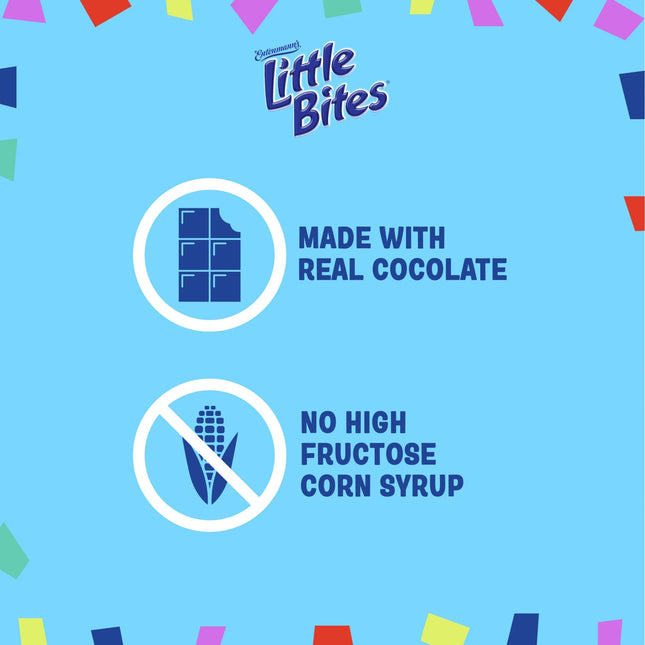 Little Bites Chocolate Fudge Brownies, 5 Packs, Real Chocolate Mini Muffins, 9.75 Oz Box