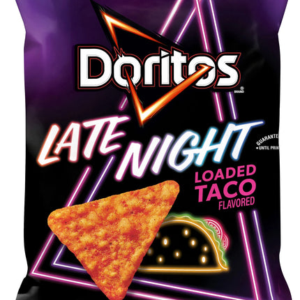 Doritos Tortilla Chips Late Night Loaded Taco, 9 Oz Bag