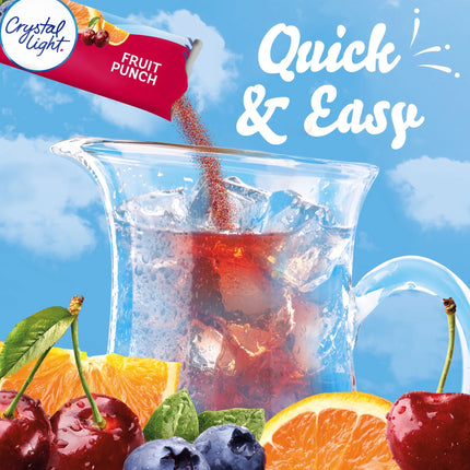 Crystal Light Fruit Punch Sugar Free Drink Mix Caffeine Free, 6 Ct Pitcher Packets