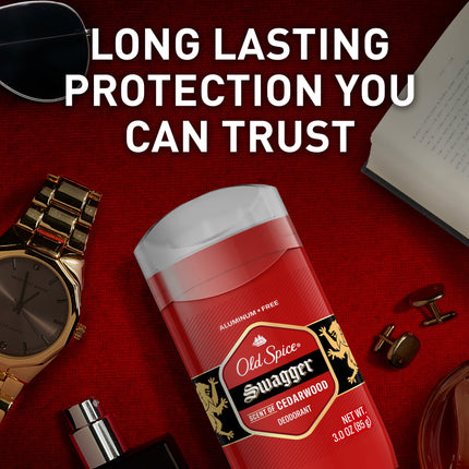 Old Spice Aluminum Free Deodorant for Men, Invisible Solid Stick, Swagger, 3.0 Oz