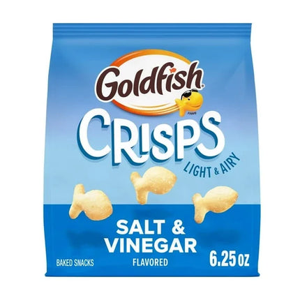 Goldfish Crisps Salt & Vinegar Flavored Baked Chip Crackers, 6.25 Oz Bag