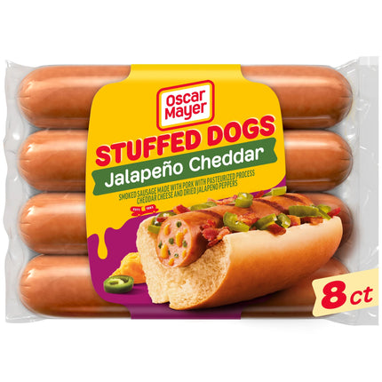 Oscar Mayer Jalapeño Cheddar Stuffed Dogs, 8 Ct Pack