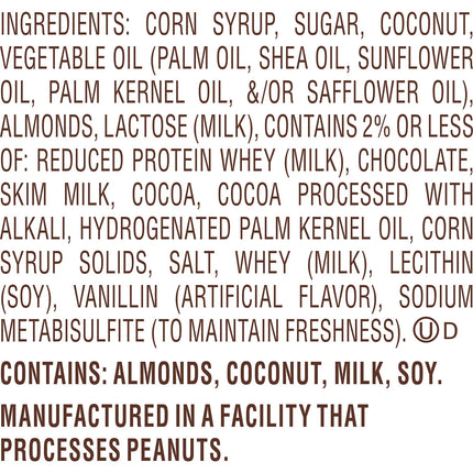Almond Joy Coconut and Almond Chocolate Snack Size Halloween Candy, Bag 11.3 Oz
