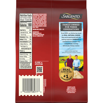 Sargento® Cheese Bakes Aged White Cheddar & Rosemary Crackers, Cheese Crackers, Lunch Snacks, 4.5 Oz