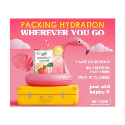 True Lemon Strawberry Lemonade Drink Mix Powder, No Artificial Sweeteners, 1.06 Oz., 10 Count Box