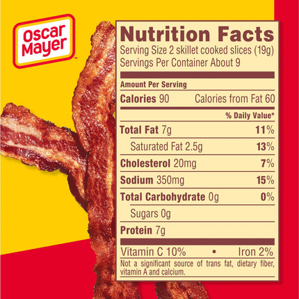 Oscar Mayer Fully Cooked Original Bacon, 2.52 Oz Box