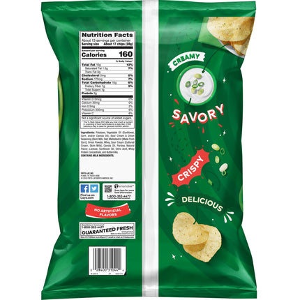 Lay'S Sour Cream & Onion Flavored Potato Chips, Party Size, 12.5 Oz Bag