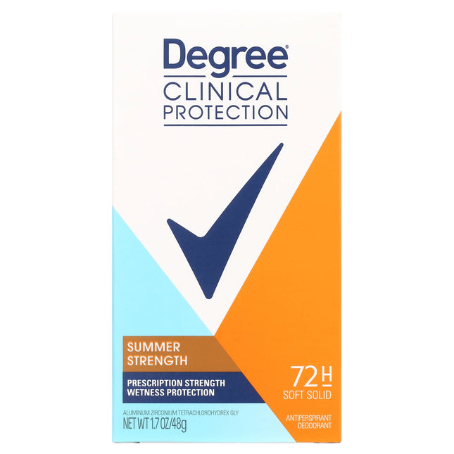 Degree Clinical Protection Long Lasting Antiperspirant Deodorant Stick, Summer Strength, 1.7 Oz