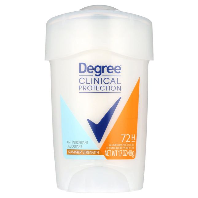 Degree Clinical Protection Long Lasting Antiperspirant Deodorant Stick, Summer Strength, 1.7 Oz