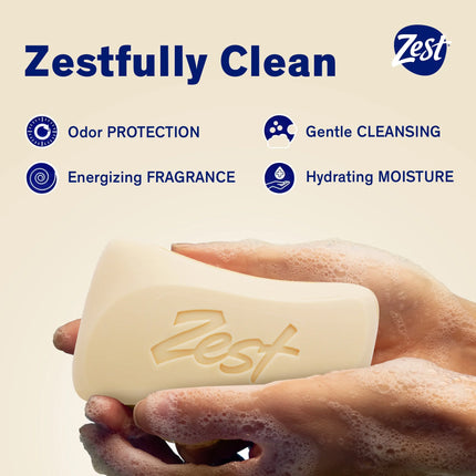 Zest Cocoa Butter & Shea Bar Soap, for All Skin Types, 4 Oz, 8 Bars
