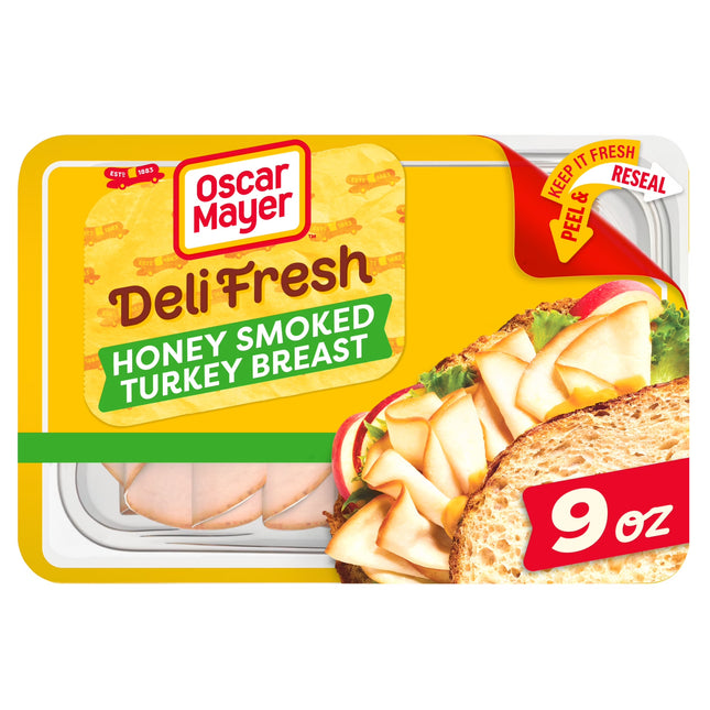 Oscar Mayer Deli Fresh Honey Smoked Sliced Turkey Breast Deli Lunch Meat, 9 Oz Package