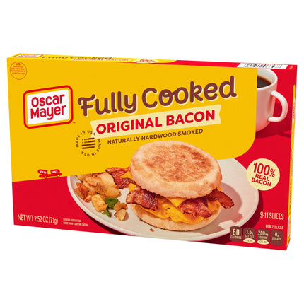 Oscar Mayer Fully Cooked Original Bacon, 2.52 Oz Box