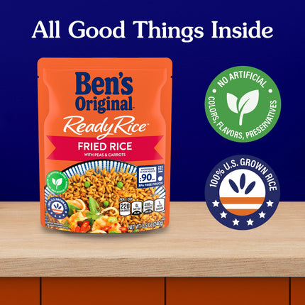 Ben'S Original Ready Rice. Fried Rice, 8.5 Oz. Pouch. Microwaves in Just 90 Seconds! Ready to Heat and Eat.