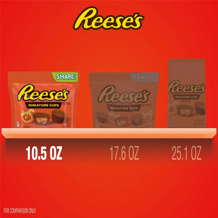 Reese'S Miniatures Milk Chocolate Peanut Butter Cups Candy, Share Pack 10.5 Oz