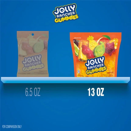 JOLLY RANCHER Gummies Tropical Fruit Flavored Candy Bag, 13 Oz