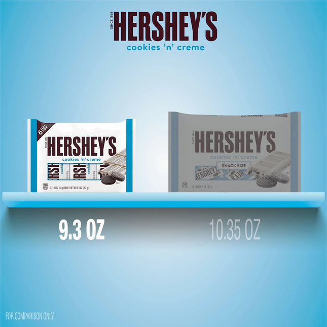 Hershey'S Cookies 'N' Creme Candy, Bars 1.55 Oz, 6 Count