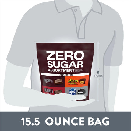 Hershey'S, Reese'S and York Zero Sugar Assorted Flavored Candy, Variety Bag 15.5 Oz