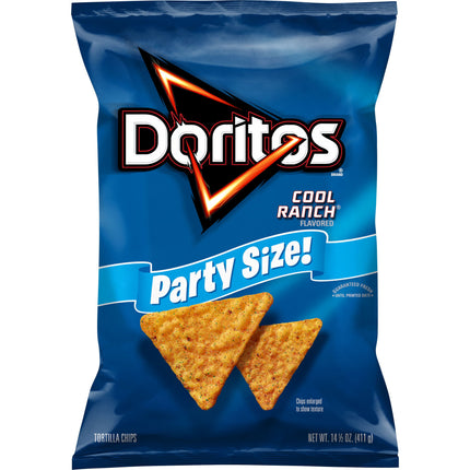 Doritos Cool Ranch Flavored Tortilla Chips, Party Size, 14.5 Oz Bag