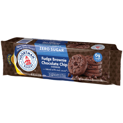 VOORTMAN Bakery Zero Sugar Fudge Brownie Chocolate Chip Cookies 8 Oz