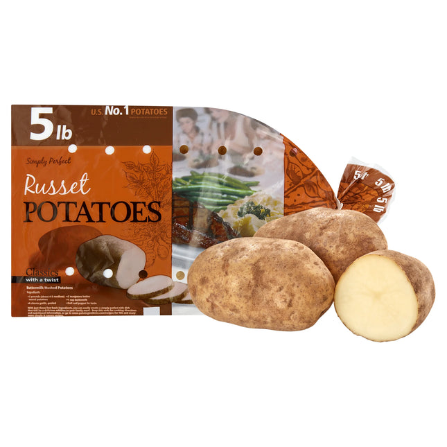 Fresh Whole Russet Potatoes , 5 Lb Bag
