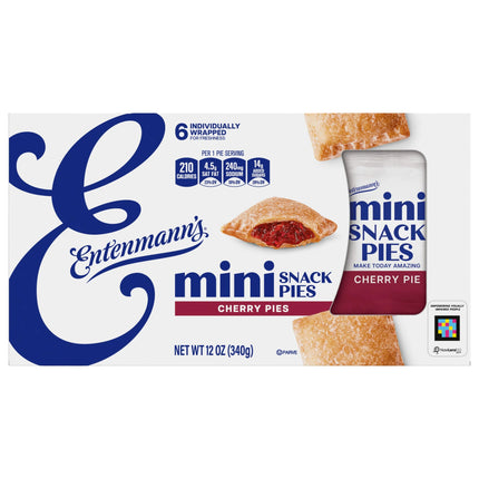 Entenmann'S Cherry Snack Pies, 6 Packs, Mini Pies, 12 Oz Box