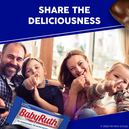 Baby Ruth, Chocolatey, Peanut, Caramel, Nougat, Fun Size Candy Bars, 10.2 Oz