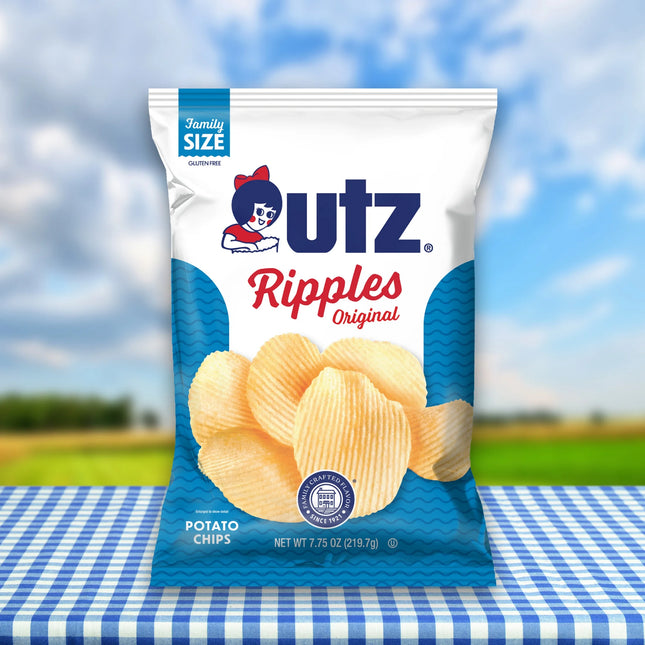 Utz Ripples Original Potato Chips, 7.75 Oz Bag