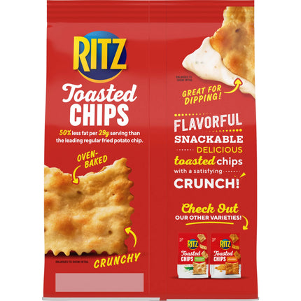 RITZ Toasted Chips Original Crackers, Party Snacks, 8.1 Oz