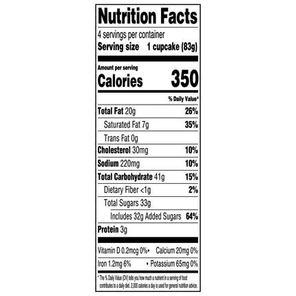Marketside Red Velvet Cupcakes, 11.7 Oz Tray, 4 Count