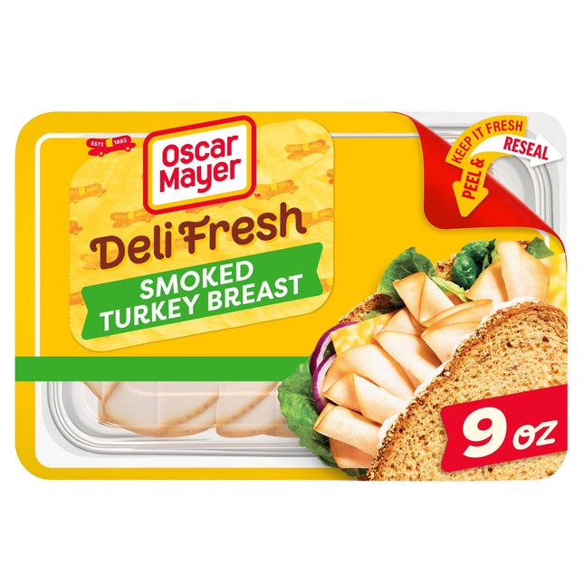 Oscar Mayer Deli Fresh Smoked Sliced Turkey Breast Deli Lunch Meat, 9 Oz Package