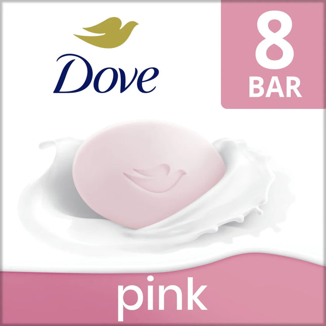Dove Beauty Bar Women’S Bath Soap Pink Rosa Cleans & Moisturizes for Soft, Smooth Skin, 3.75 Oz 8 Bars