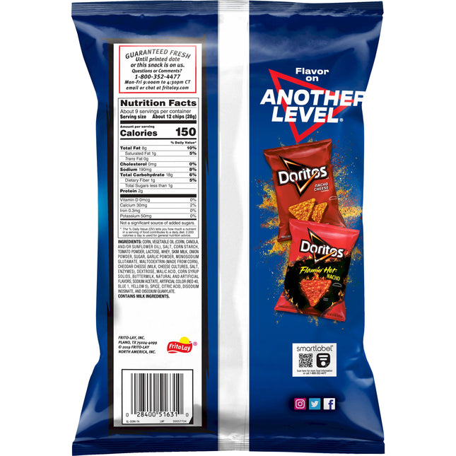 Doritos Tortilla Chips Cool Ranch Flavor Snack Chips, 9.25 Oz Bag