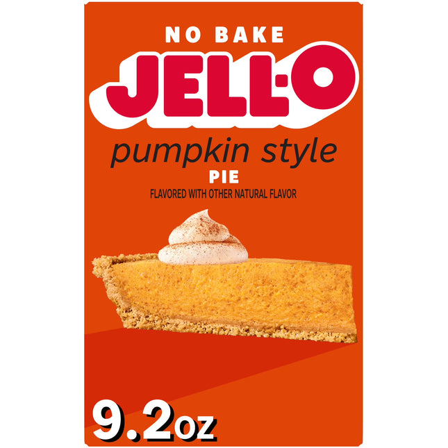 Jell-O No Bake Pumpkin Style Pie Dessert Kit with Filling Mix & Crust Mix, 9.2 Oz Box