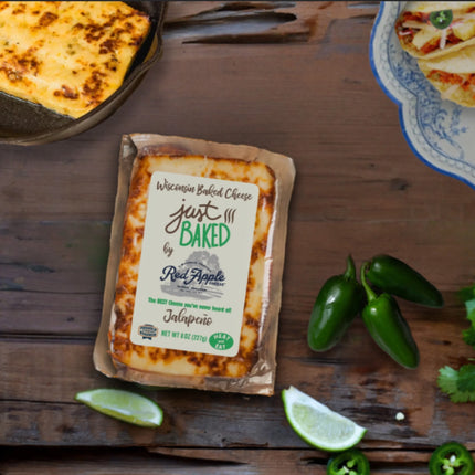 Red Apple Cheese Just Baked Jalapeno Cheese, 8Oz, Block, Refrigerated