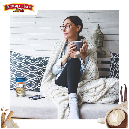 Pepperidge Farm Pirouette Cookies, French Vanilla Crème Filled Wafers, 13.5 Oz Tin