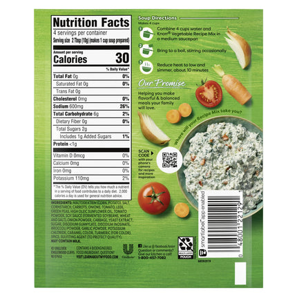 Knorr No Artificial Flavors Vegetable Recipe Soup Mix, 1.4 Oz, Pouch