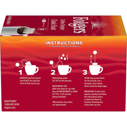Folgers Coffee Singles Classic Roast Coffee Bags, 38 Count