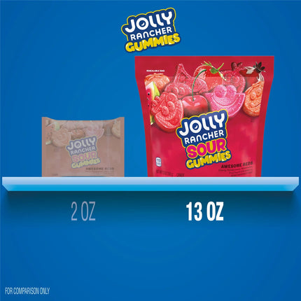 Jolly Rancher Sour Gummies Awesome Reds Assorted Fruit Flavored Candy, Bag 13 Oz