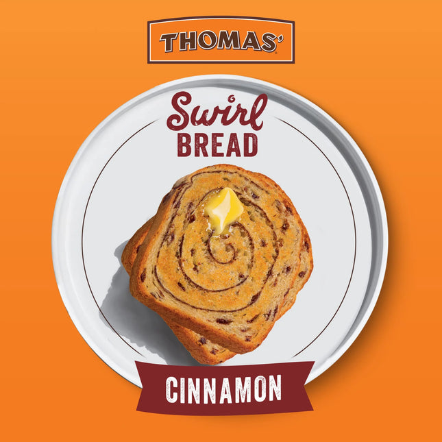 Thomas' Cinnamon Swirl Bread, 16 Oz, Cinnamon Bread, Bag