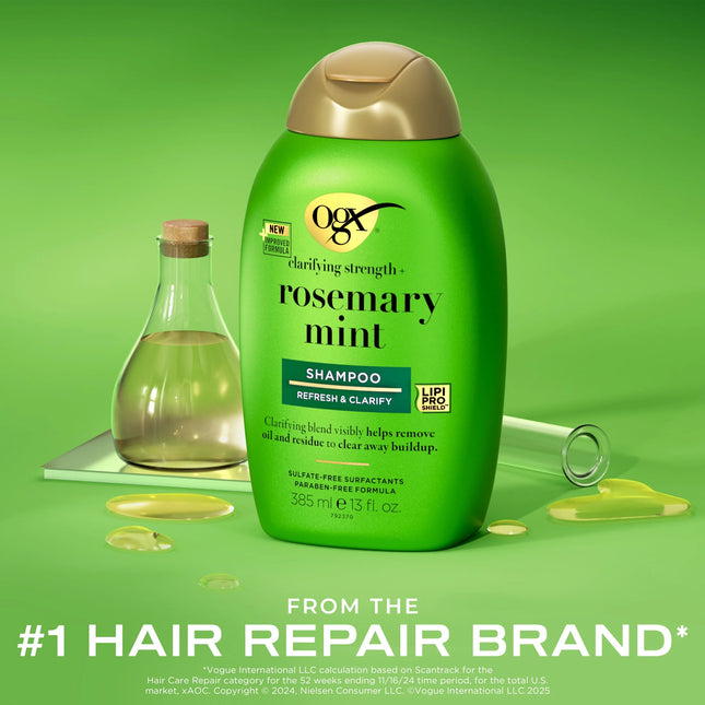 OGX Clarifying Strength and Rosemary Mint Hair Shampoo, 13 Fl. Oz