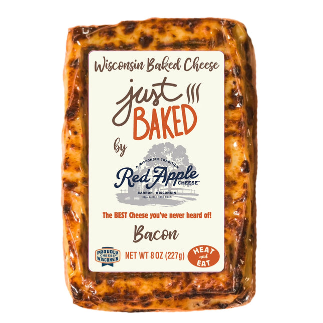 Red Apple Cheese Just Baked Bacon Cheese, 8Oz, Block, Refrigerated