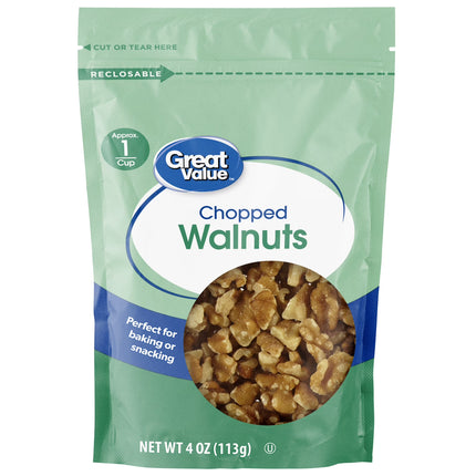 Great Value Chopped Walnuts, 4 Oz