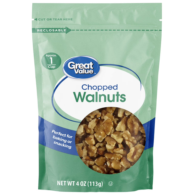 Great Value Chopped Walnuts, 4 Oz