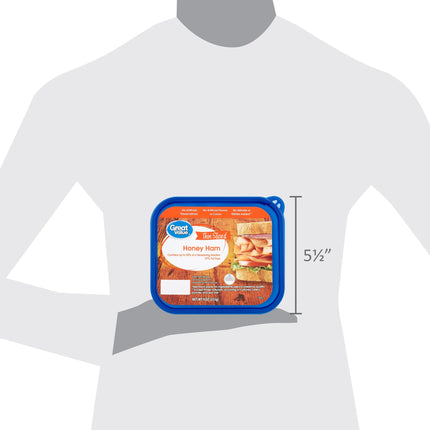 Great Value Honey Ham Lunchmeat Plastic Tub, 9 Oz