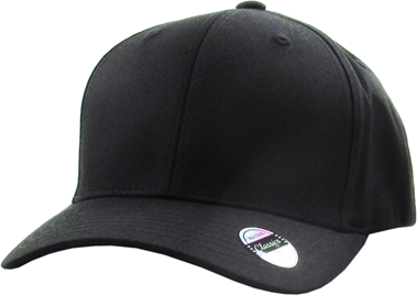 KBE-EZ FIT Stretch Cotton Spandex Headband Hat Black L/XL